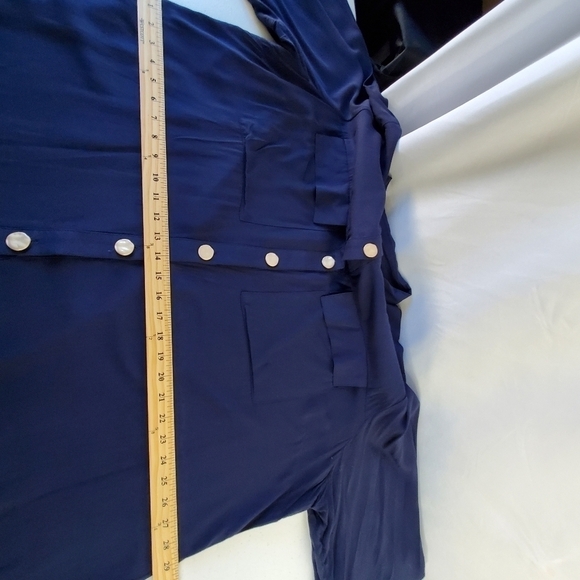 City Chic Long Sleeve Tunic Size XL/22 Button Front Blouse with Pockets Viscose - Picture 11 of 14